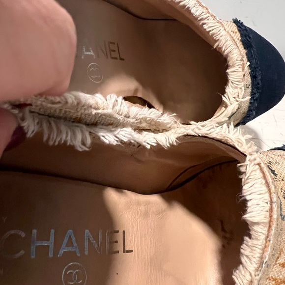 Chanel logo canvass heel wedge size 36 C - Picture 10 of 13